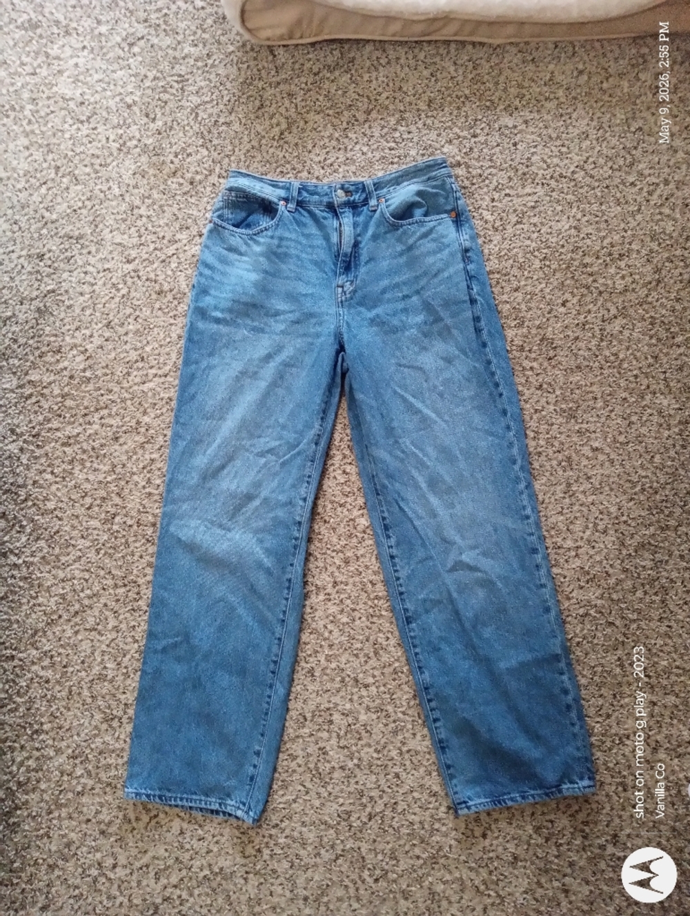 Madewell Women's Curvy Baggy Straight Leg Jean Blue Size 29 - Picture 2 of 8